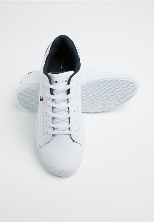 Tommy Hilfiger - Essential leather detail cupsole sneaker - white