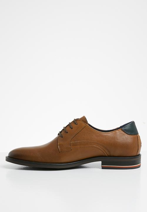 Tommy Hilfiger - Signature Hilfiger leather leather shoe - cognac