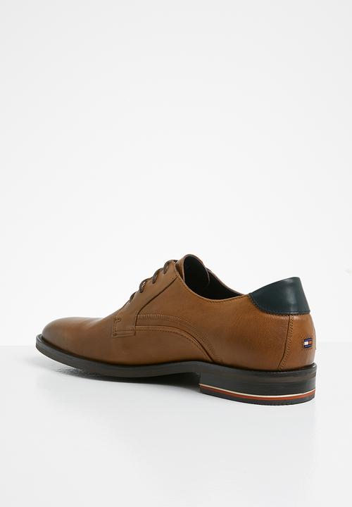 Tommy Hilfiger - Signature Hilfiger leather leather shoe - cognac