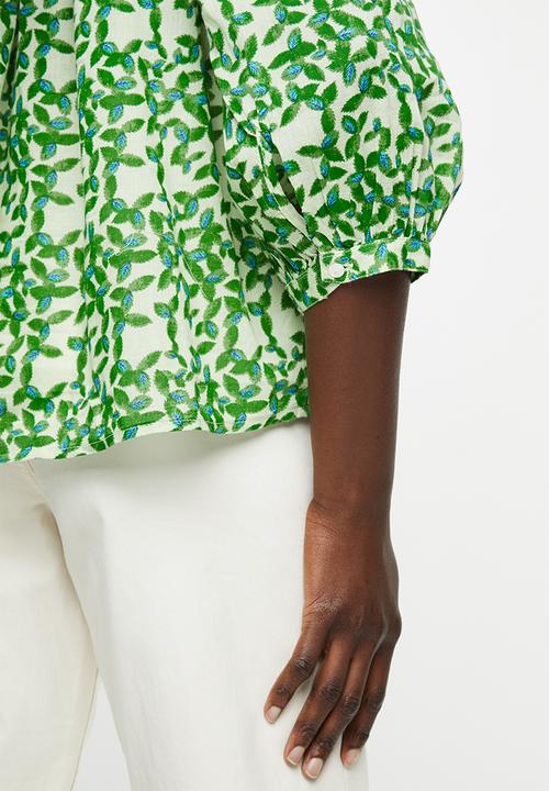 MANGO - Blouse jungle - green