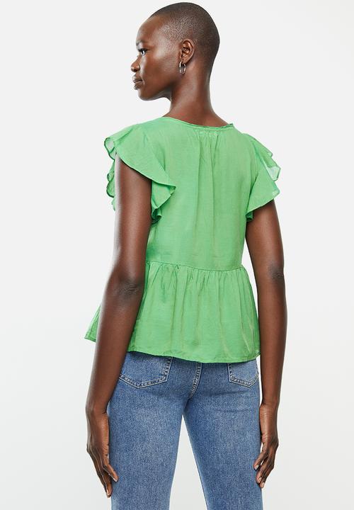MANGO - Blouse soli - green