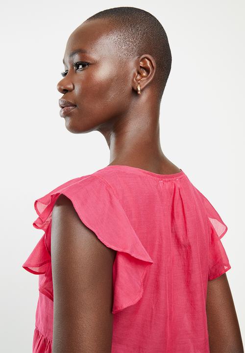 MANGO - Blouse soli - pink