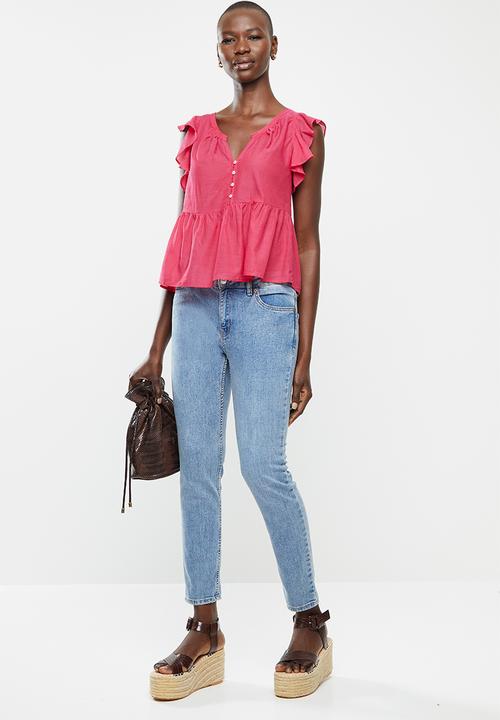 MANGO - Blouse soli - pink