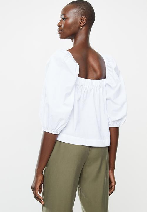 MANGO - Blouse sleeves - white