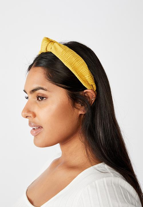 Rubi - Nadia knot headband - spruce yellow