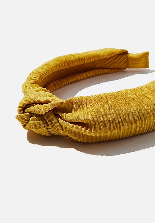 Rubi - Nadia knot headband - spruce yellow