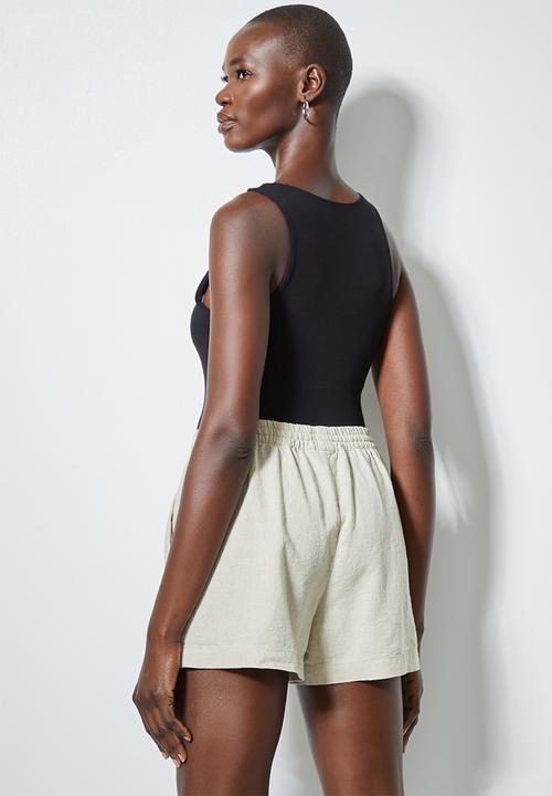 Superbalist - 2 pack cutaway bodysuit - black & tobacco