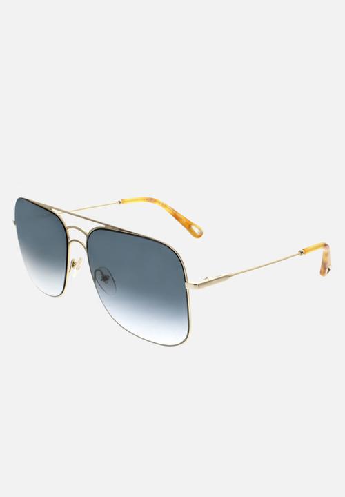 Chloe - Chloe sqaure sunglasses - gold & petrol