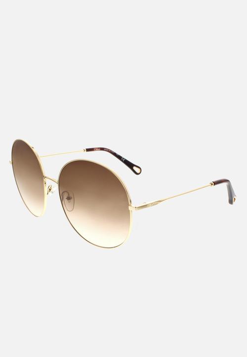 Chloe - Chloe round sunglasses - gold/gradient brown rose