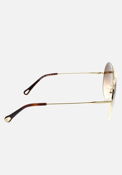 Chloe - Chloe round sunglasses - gold/gradient brown rose