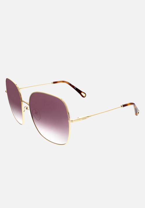 Chloe - Chloe square sunglasses - gold & gradient violet