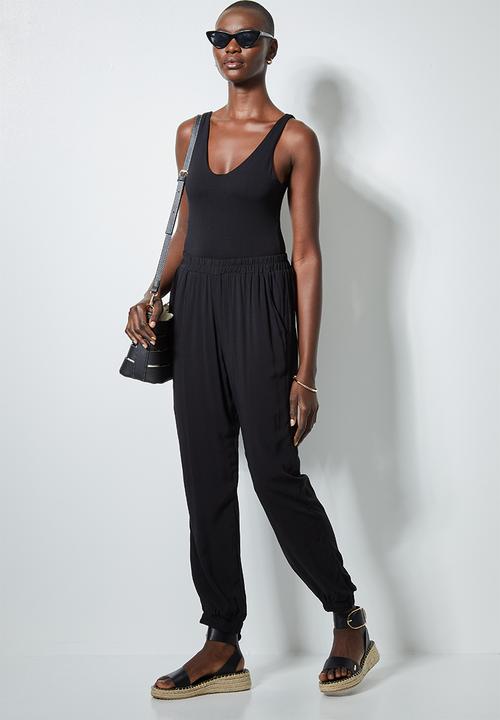 Superbalist - Easy pull on pants - black