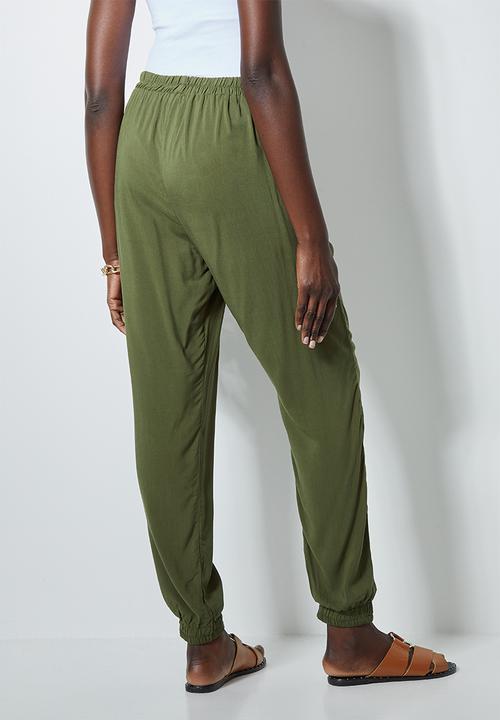 Superbalist - Easy pull on pants - dark olive