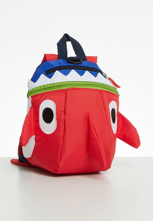 Pop Candy - Boys shark backpack - red