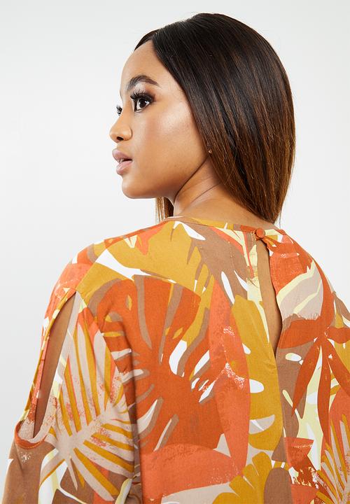 edit Plus - Keyhole blouse - orange 