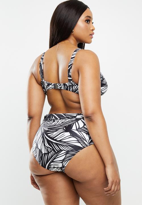 Vero Moda - Lucia high waist swim bottoms curve - black