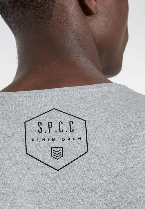 S.P.C.C - Addle fashion scooped hem T-shirt - grey