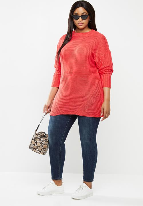 Carmakoma - Vikka long sleeve high neck pullover - bittersweet