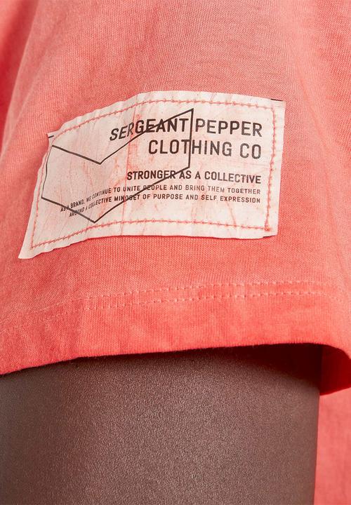 S.P.C.C - Keats premium stepped hem T-shirt - orange 