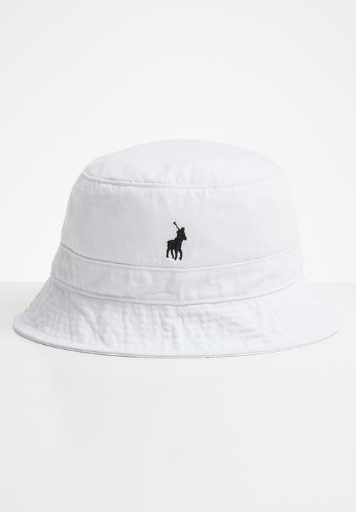 black polo bucket hat
