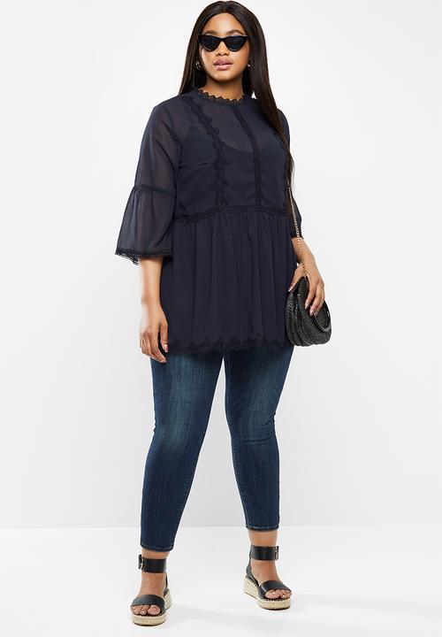 Vero Moda - Monna 3/4 sleeve tunic - navy
