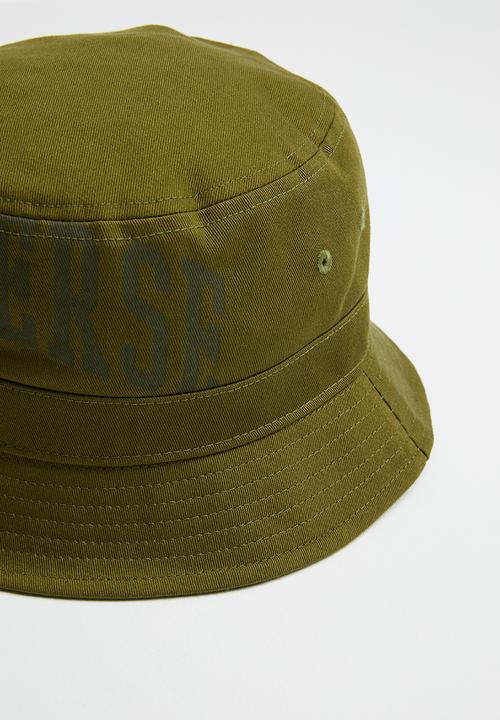 Converse - Plaid wordmark bucket hat - green 