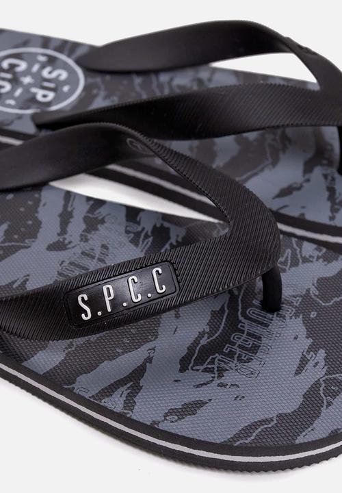 S.P.C.C - Tortuga fashion printed flip flops - charcoal