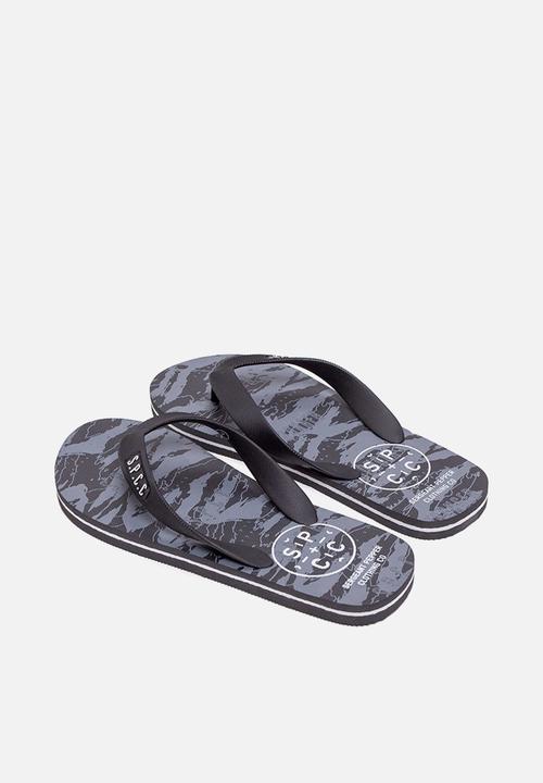 S.P.C.C - Tortuga fashion printed flip flops - charcoal