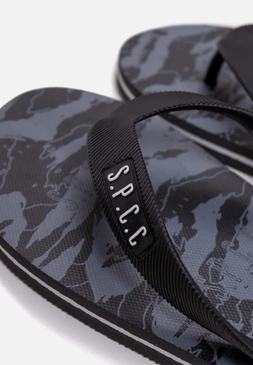 S.P.C.C - Tortuga fashion printed flip flops - charcoal