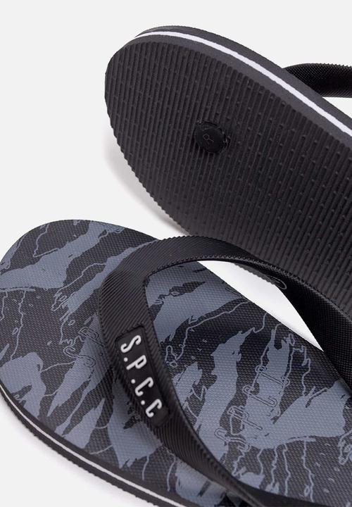 S.P.C.C - Tortuga fashion printed flip flops - charcoal