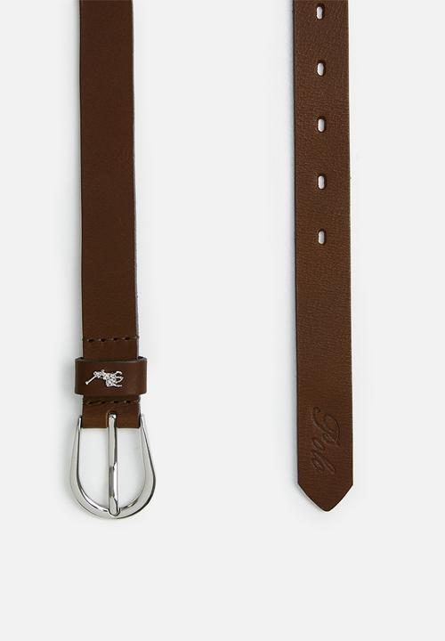 POLO - Zoe ladies leather belt - brown