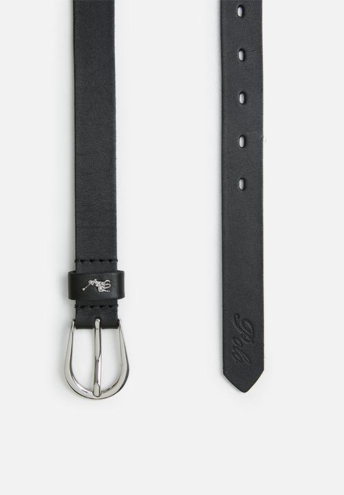POLO - Zoe ladies leather belt - black