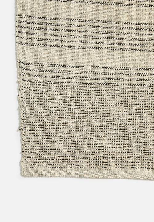 H&S - Linear woven throw - natural