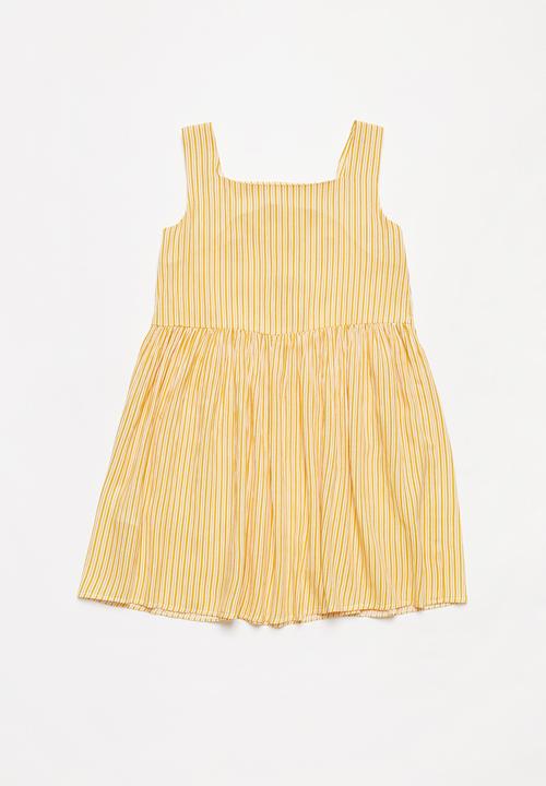Superbalist Kids - Pocket detail stripe dress - yellow 