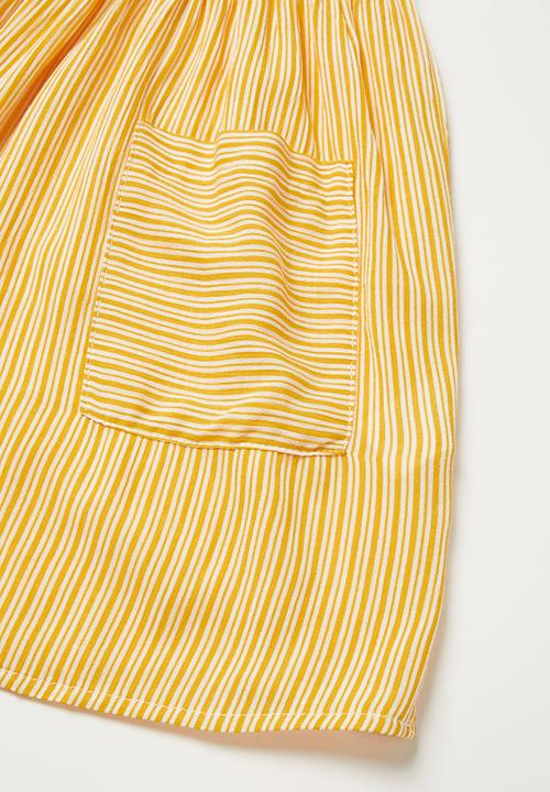 Superbalist Kids - Pocket detail stripe dress - yellow 