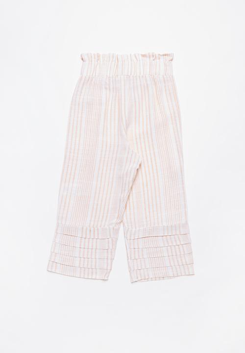 Superbalist Kids - Elasticated waist stripe culotte - pink & white 