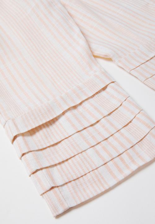 Superbalist Kids - Elasticated waist stripe culotte - pink & white 