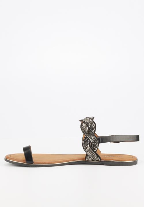 Miss Black - Lait sandal - black