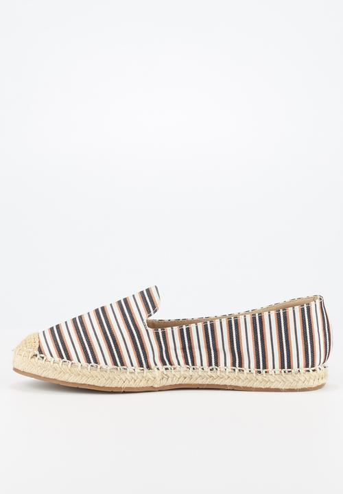 Butterfly Feet - Throne espadrille - peach & navy 