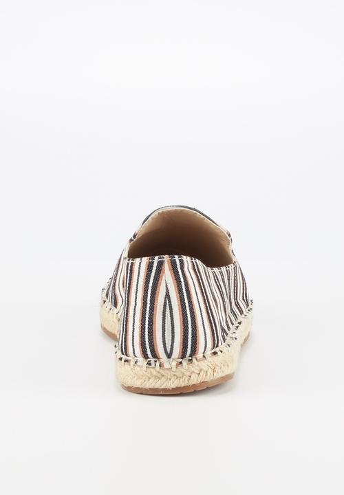 Butterfly Feet - Throne espadrille - peach & navy 