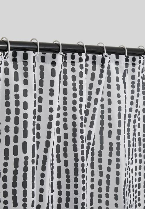 Bathroom Solutions - Dot shower curtain - black & white