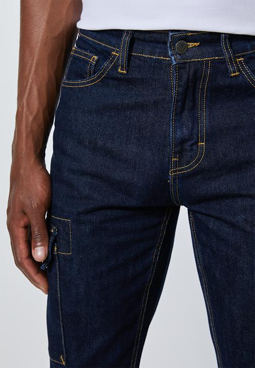 Superbalist - Detroit tapered cargo jeans - indigo