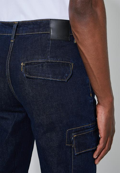 Superbalist - Detroit tapered cargo jeans - indigo