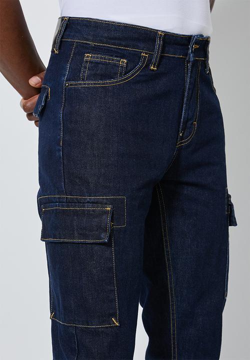 Superbalist - Detroit tapered cargo jeans - indigo
