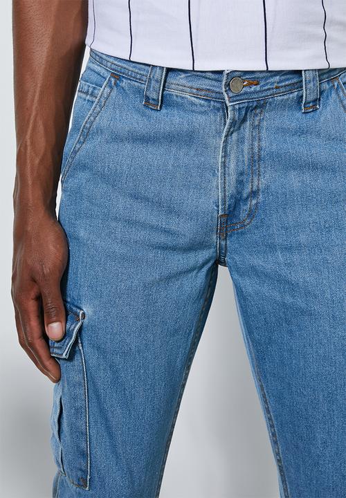 Superbalist - Carson tapered cargo jogger - blue 