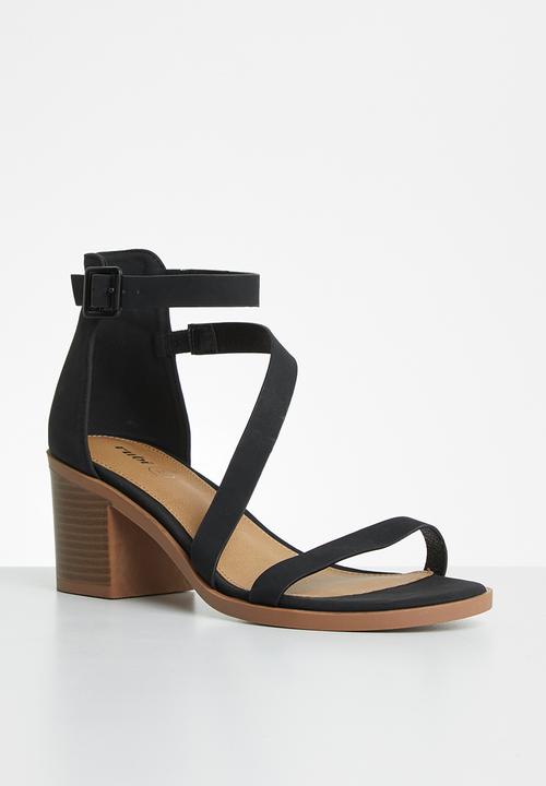 Cotton On - Harmony stack heel - black
