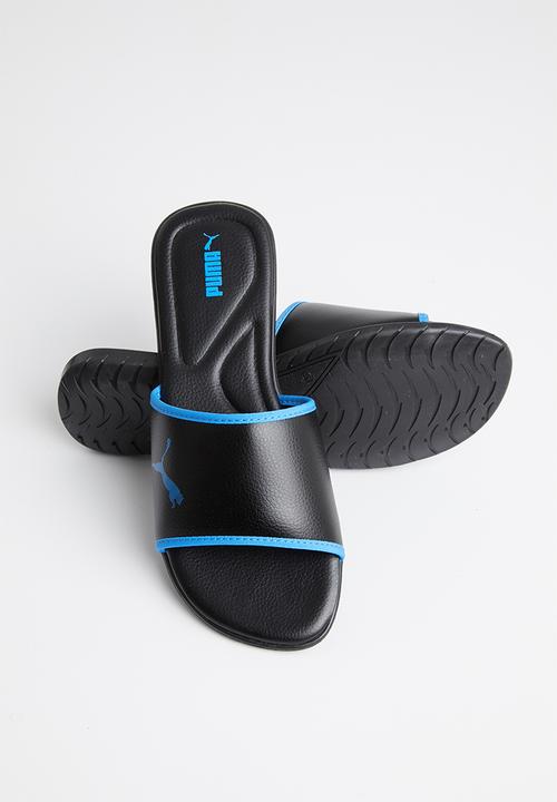 PUMA - Streetcat pure slide jr zadp - puma black & dresden blue