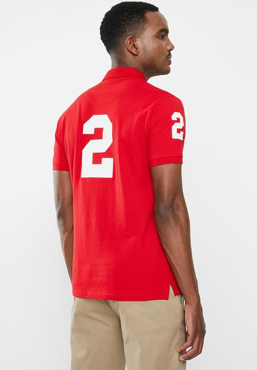 POLO - Prs logo mania golfer - red
