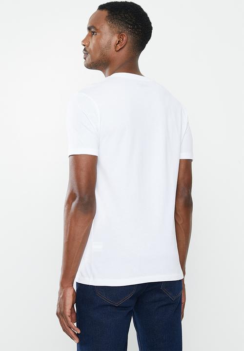 POLO - Pjc gareth short sleeve printed logo tee  - white