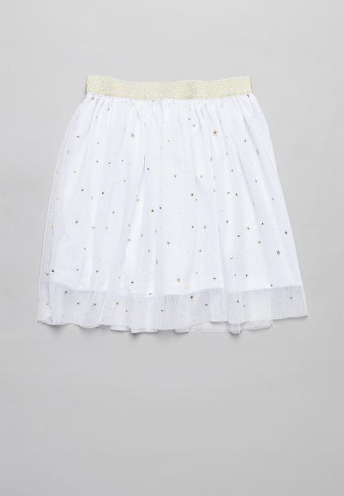 Pop Candy - Mesh skirt  - white